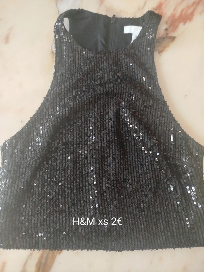 Crop top paillette sh&M