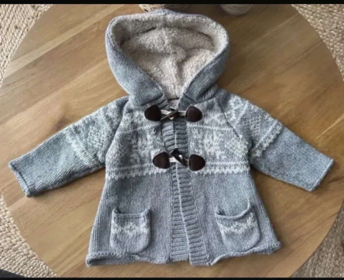 Gilet chaud veste laine Zara fille 12/18 mois