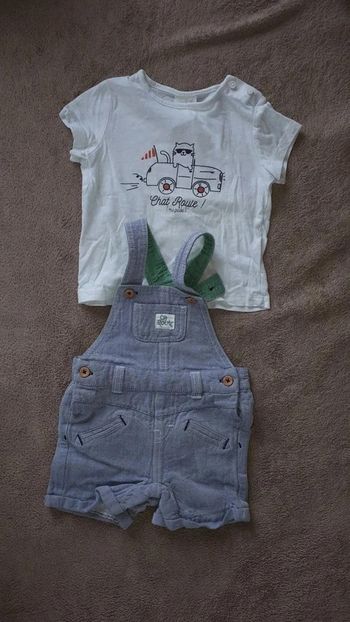 Salopette été garçon 9 mois