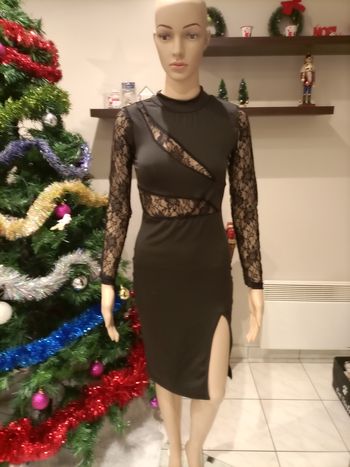 robe noire ajouré