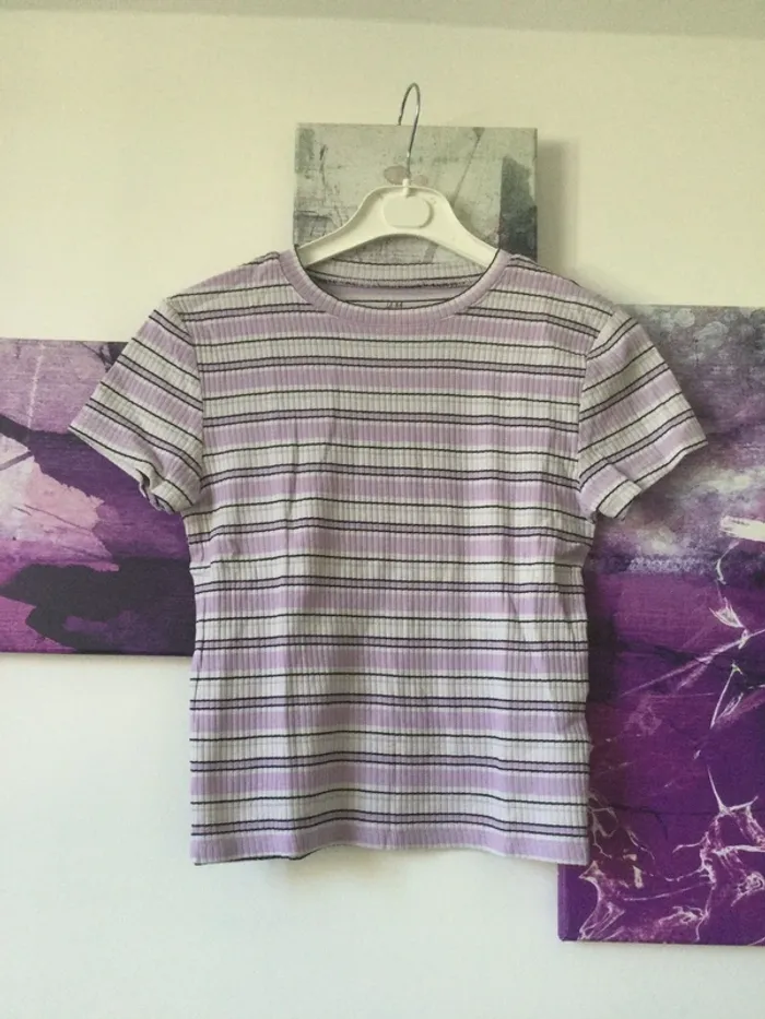 Haut tissu côtelé H&M 12 ans quasi neuf