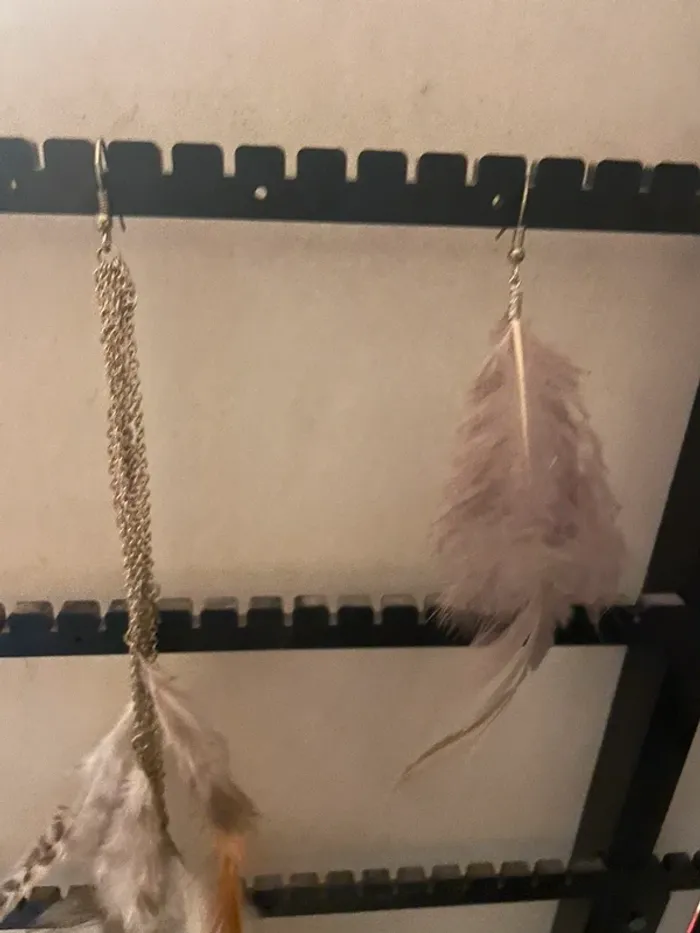 Grande boucles d’oreilles plume 🪶 - photo numéro 4