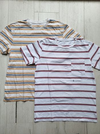 Lot de 2 Tee-shirts à rayures cyrillus garçon 16ans