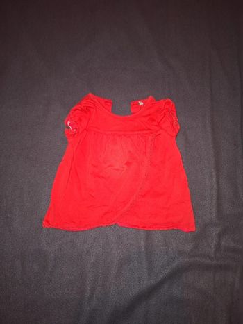 Tee shirt bébé rouge