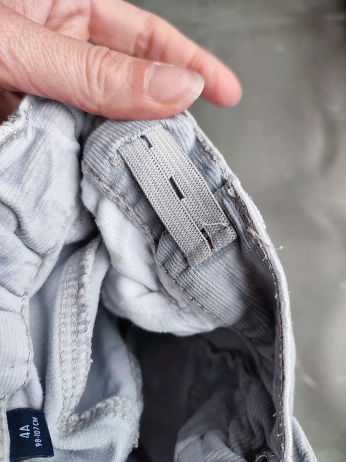 Pantalon velours gris 4 ans Kiabi - photo numéro 5