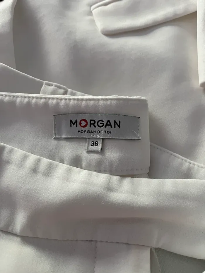 Ensemble blanc tailleur pantalon Morgan T36 - photo numéro 5