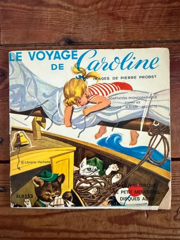 Le voyage de Caroline Disques Ades Le petit ménestrel livre bd ancien vintage musique
