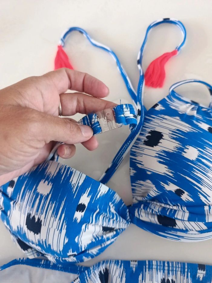 Maillot de bain bleu 2 pièces - photo numéro 6