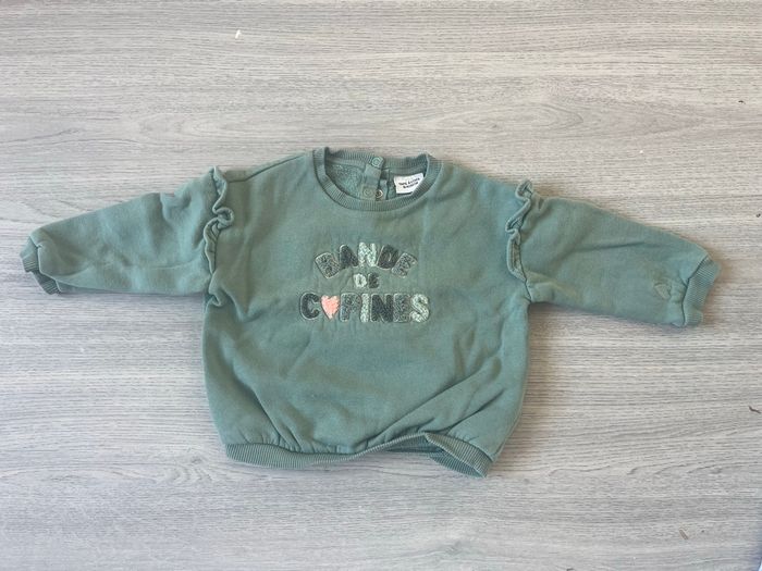 Pull bébé fille vert
