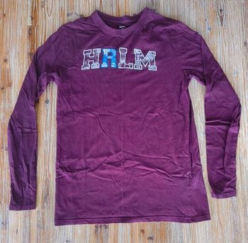 T-shirt Manches Longues Kiabi Ado XS 14 ans HRLM Bordeaux