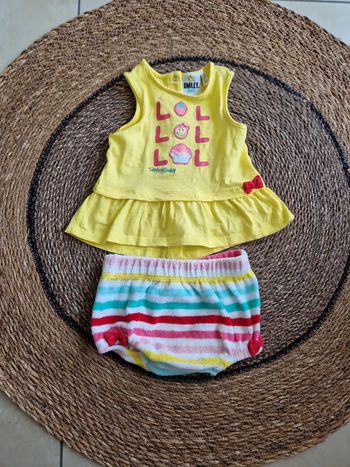 Joli ensemble fille taille 9 mois