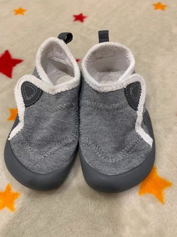 Chaussons de gym souples Mixte Décathlon Domyos  Gris et Blanc T24