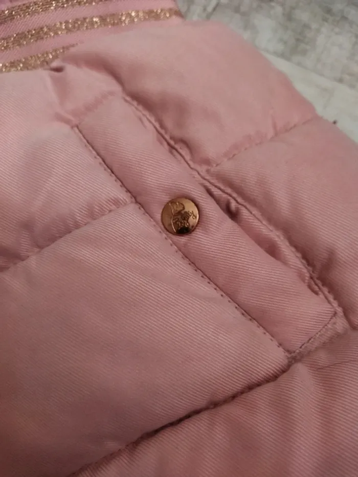 Manteau hiver chaud, doudoune rose sergent major 2 ans - photo numéro 4