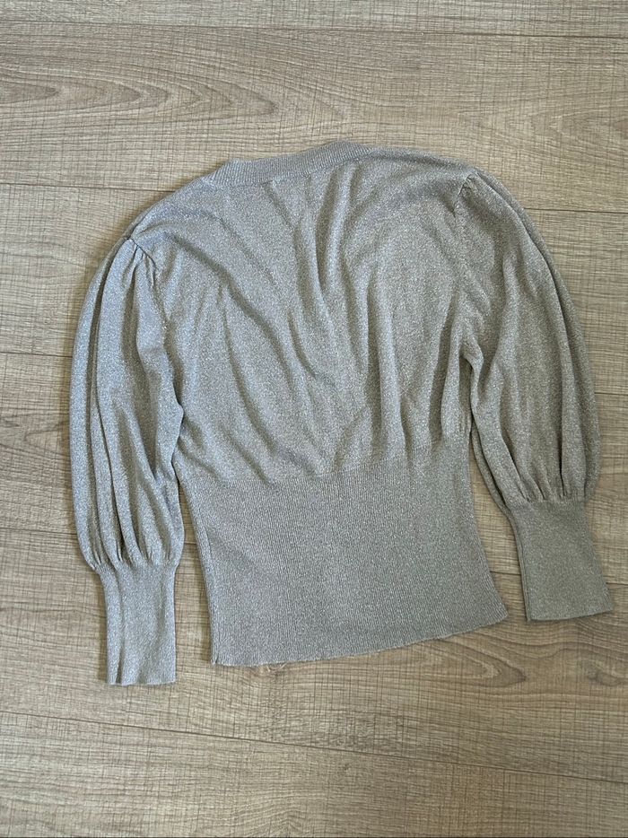 Pull doré pailleté à manches longues Caroll taille 40 excellent état (taille petit) - photo numéro 8