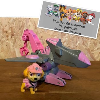Jouet figurine Stella avec son Véhicule Dino rescue de la Pat Patrouille