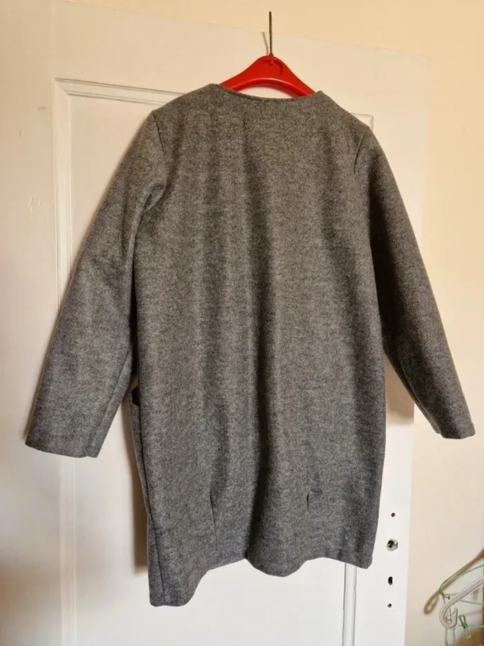 Veste grise moucheté perles nacrées - photo numéro 4