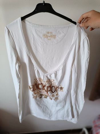 T-shirt manches longues décolleté plongeant - taille M/L - Fracomina - neuf