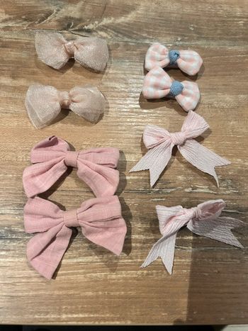 Lot de 8 pinces à cheveux rose