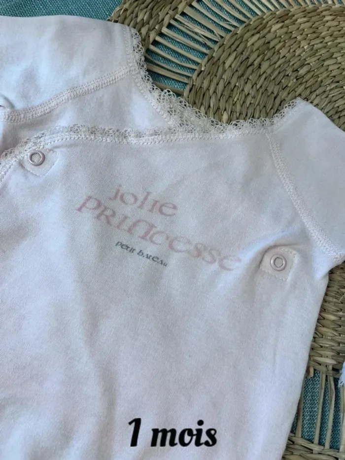 Lot 2 bodies taille 1 mois petit bateau - photo numéro 7