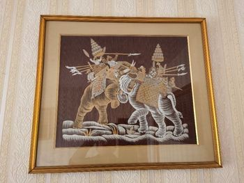 Cadre peinture sur soie