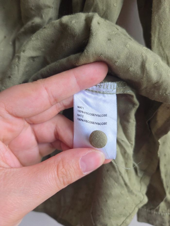 Chemisier vert olive majolica neuf avec étiquette - taille L - photo numéro 7