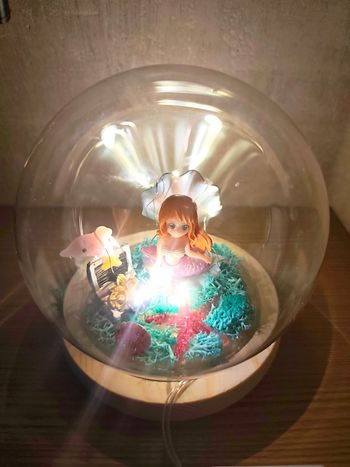 Création boule en verre univers sirene 