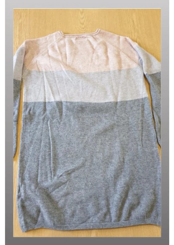 Robe pull femme Only M long 75cm rose et gris - photo numéro 2