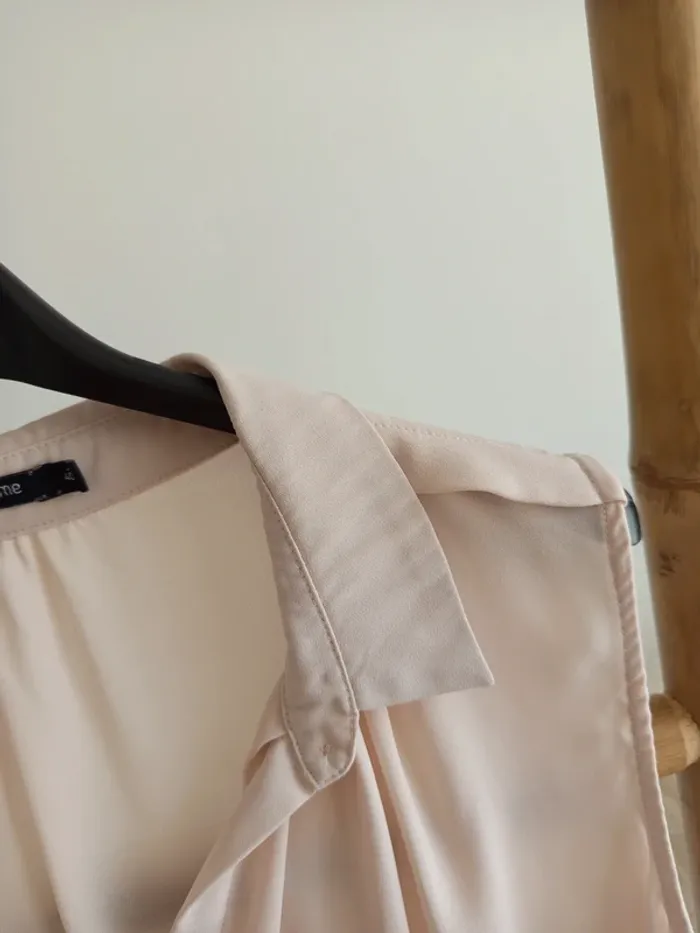 Blouse fluide sans manche rose poudré Monoprix Femme taille 40 - photo numéro 4