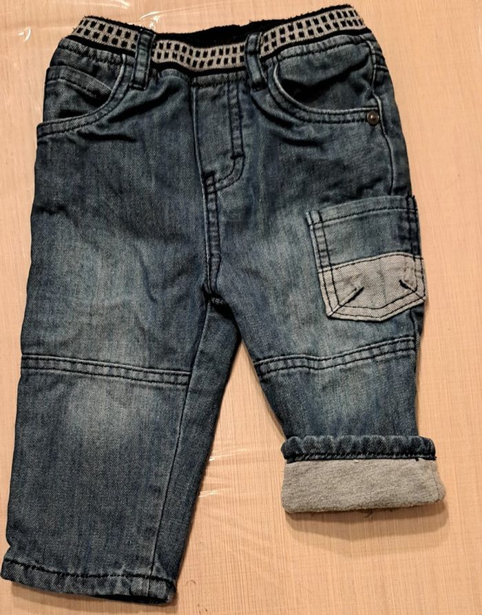Pantalon en jeans doublé 9 mois orchestra - photo numéro 2
