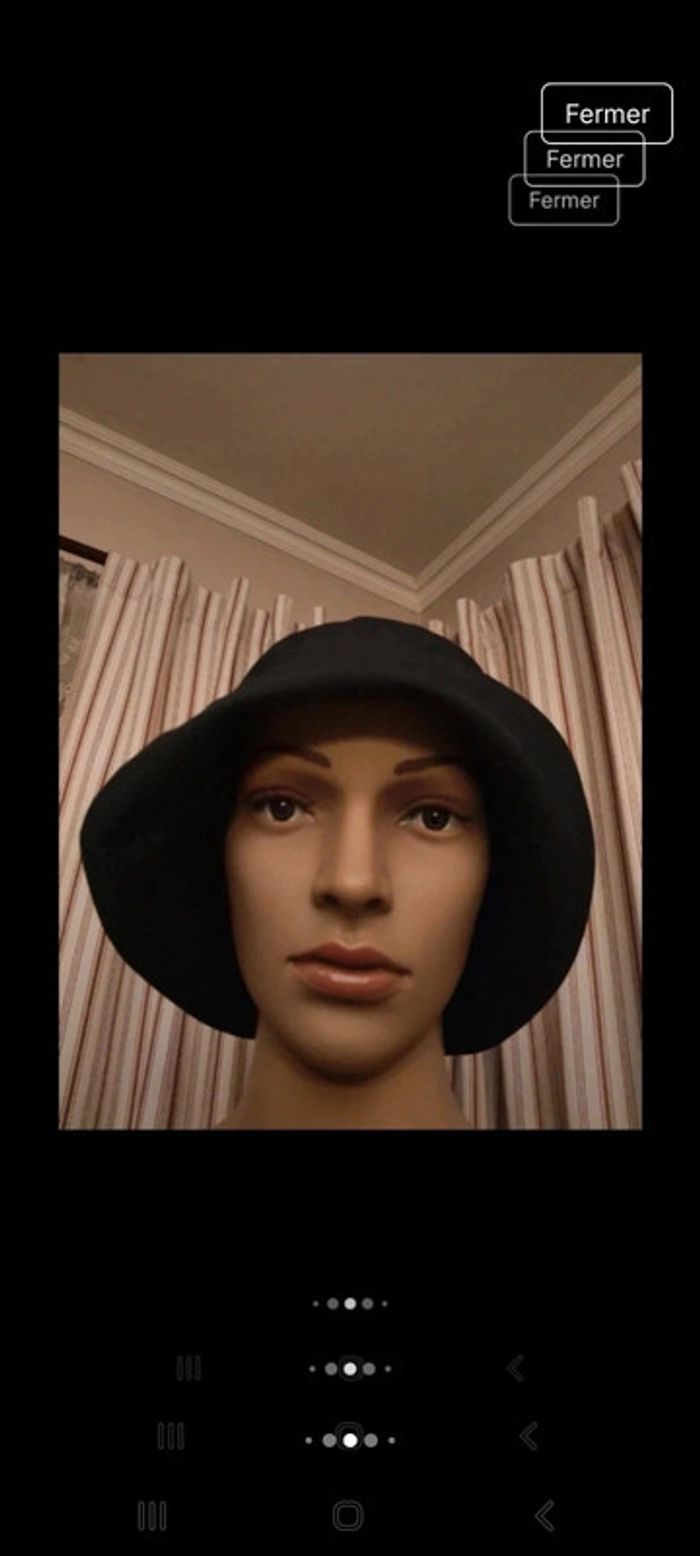 Jolie Chapeau femme noir Andres taille M 58cm - photo numéro 9
