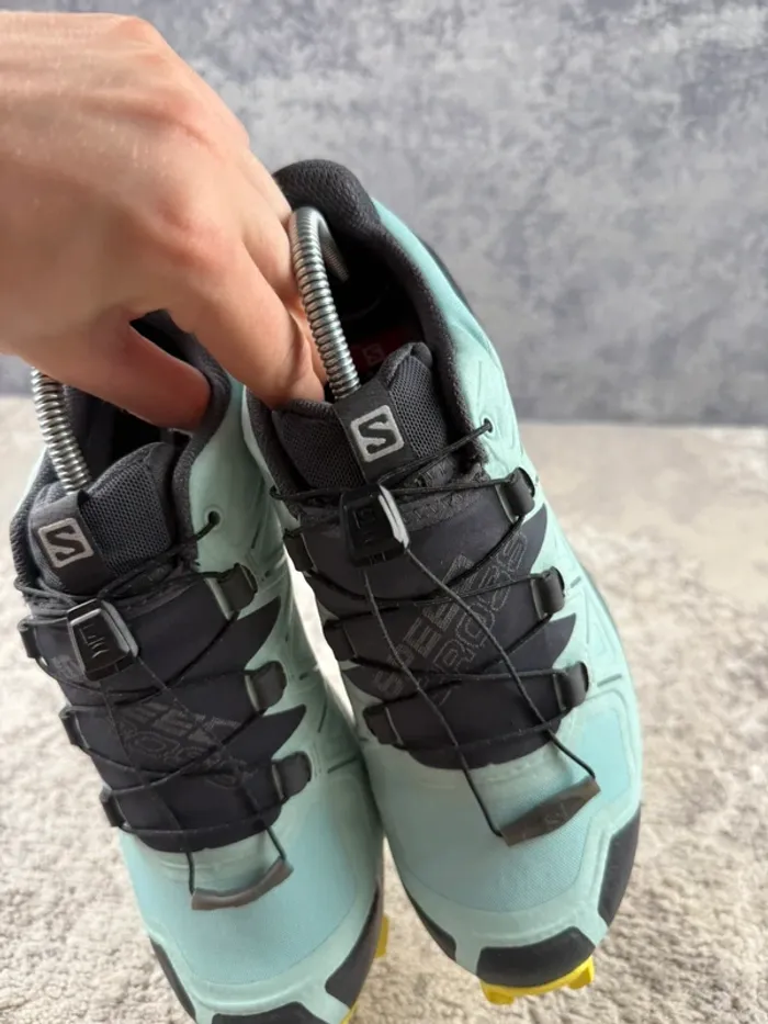 Salomon SpeedCross5 Gore-Tex - Blue & Yellow & Grey - photo numéro 12