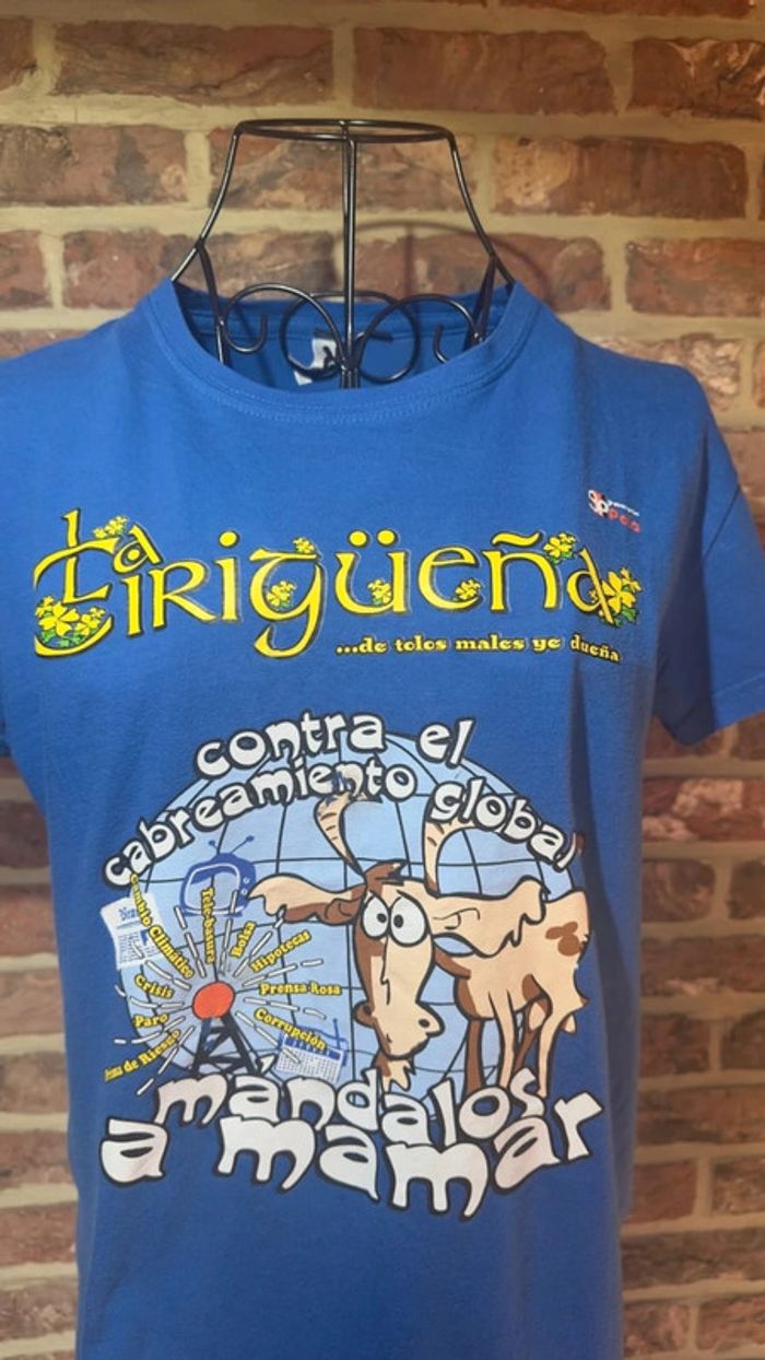 T-shirt bleu à motifs Taille S / 36 - photo numéro 4