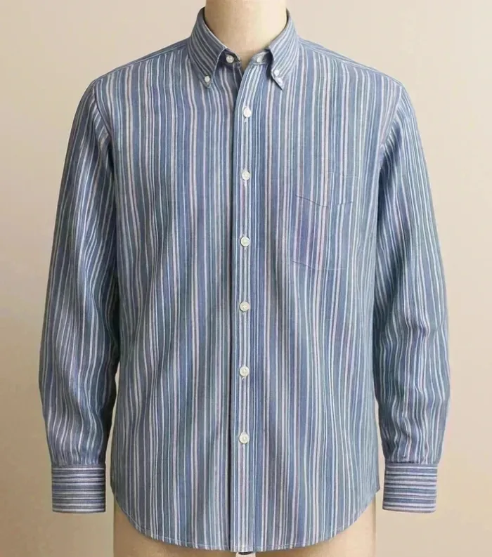 Chemise Ralph Lauren rayée vintage – coupe large, look Y2K