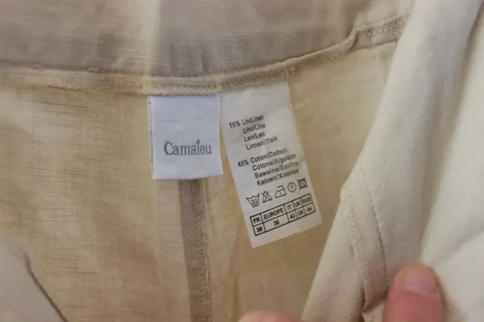 Pantalon en lin, camaieu - photo numéro 5