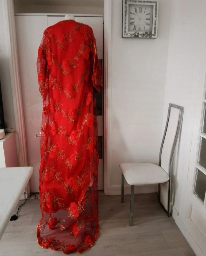 ❤️🤍Magnifique Robe Oriental 3 Pièces Fleurs Relief ❤️🤍 - photo numéro 9