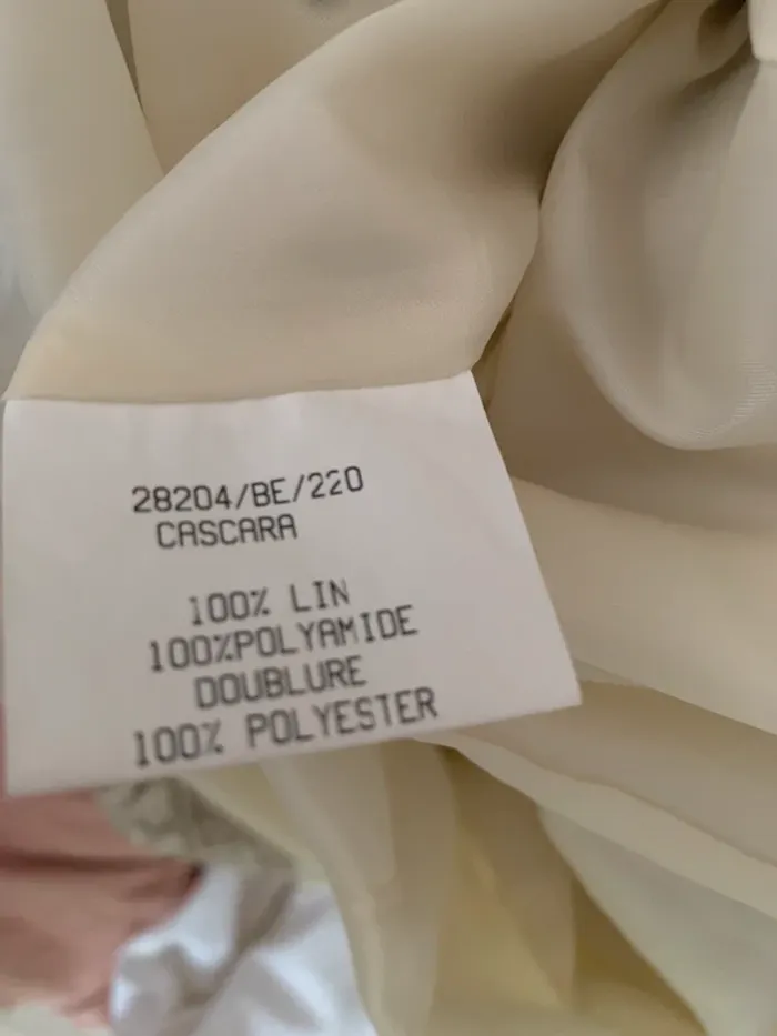 Robe Un jour ailleurs taille 44 longue 100% lin doublure viscose - photo numéro 9