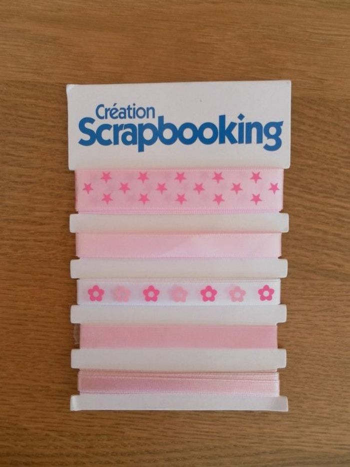 ruban rose scrapbooking