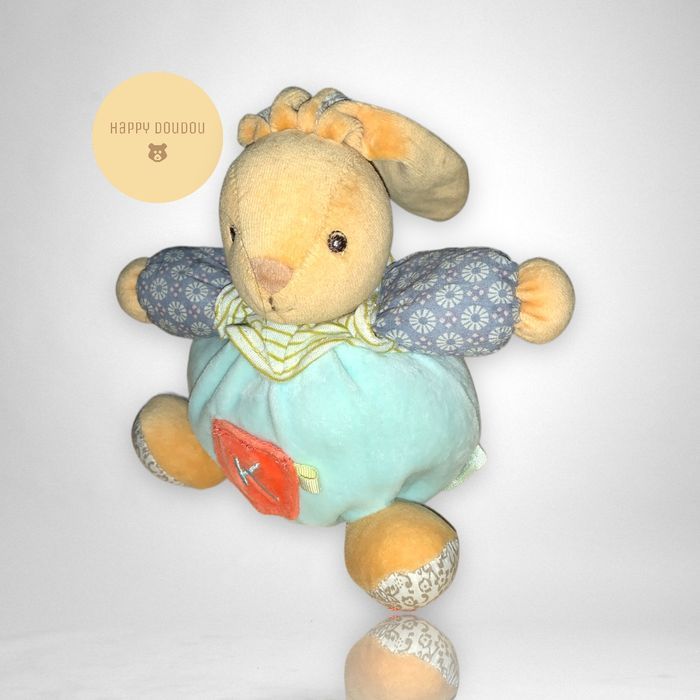 Doudou Peluche Lapin Coloré fleurs Kaloo A254 - photo numéro 2