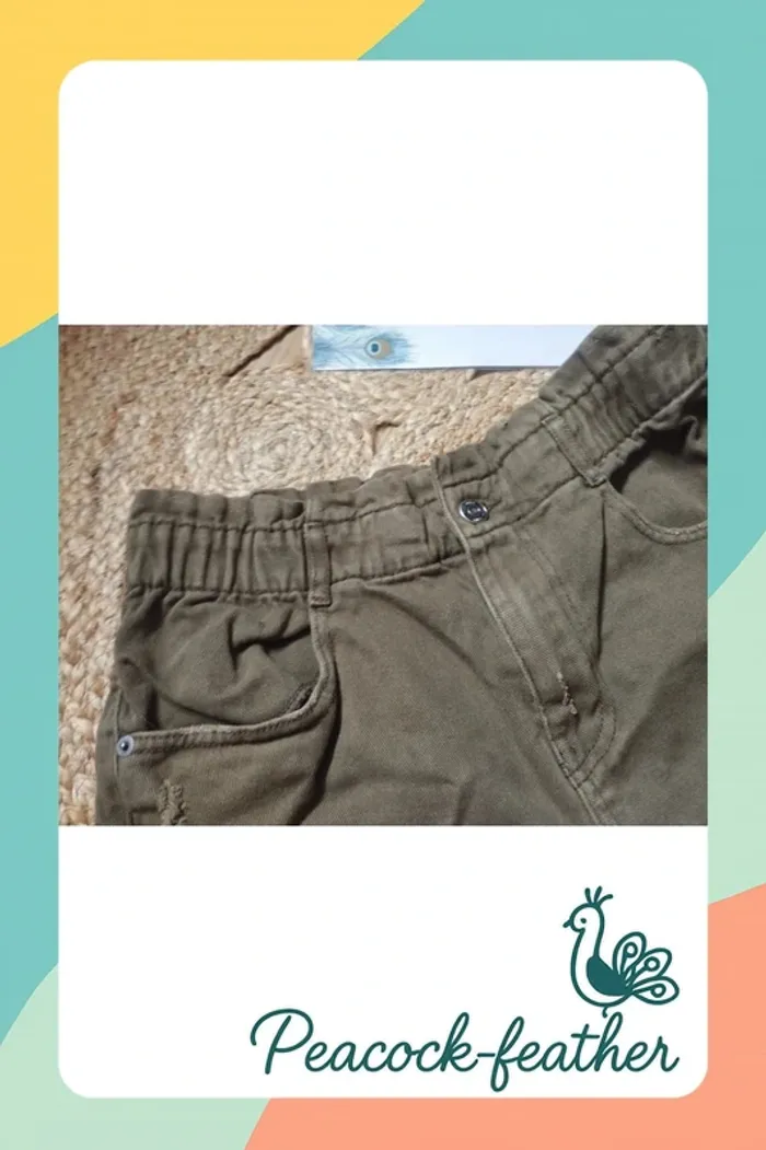 Short kaki 42 taille haute kiabi - photo numéro 3