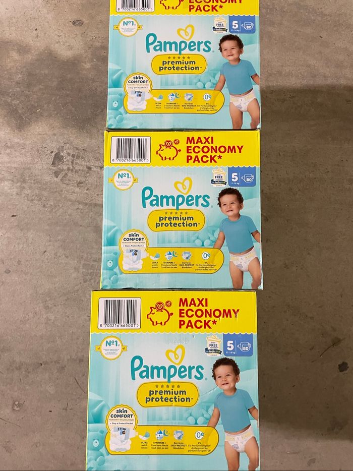75€ les 240 couches Pampers Premium Protection T5 (11 - 16 kg) - photo numéro 3