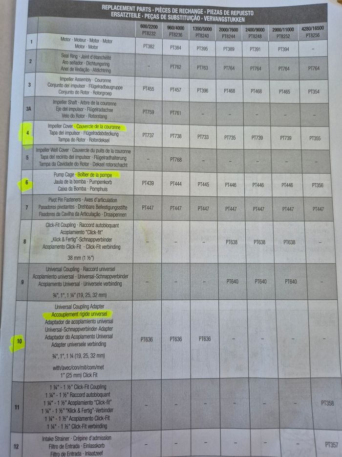 Pièces détachées pour pompe de bassin - photo numéro 3