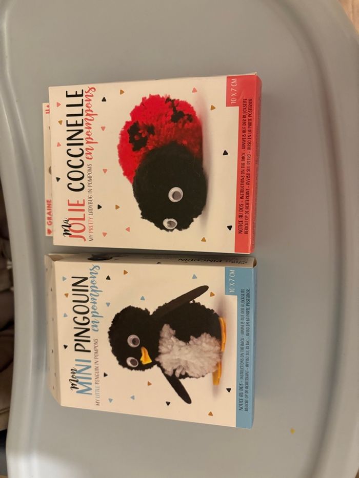 Lot 2 animaux en pompons
