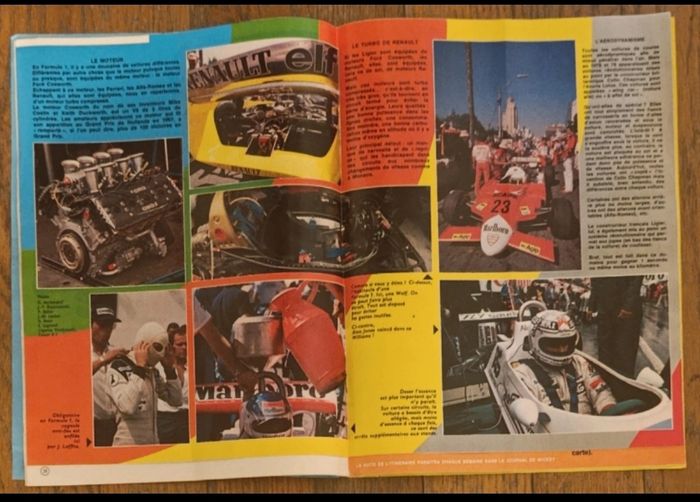 Ancien journal de mickey avec cadeau poster géant formule 1 jeu N°1469 de 1980 vintage - photo numéro 4