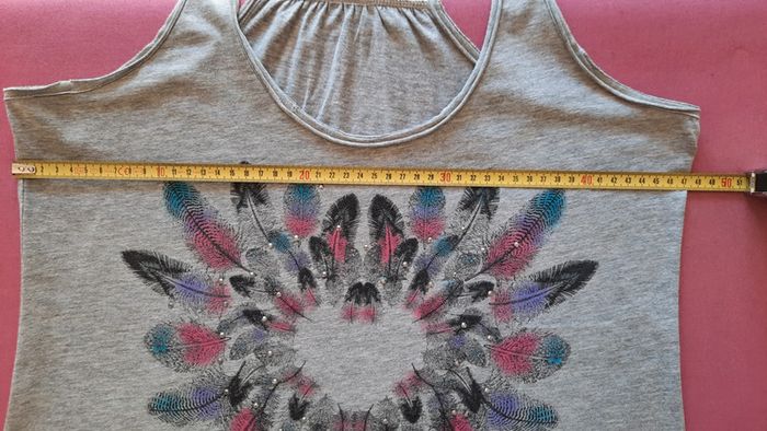 Débardeur gris imprimé taille L - photo numéro 6