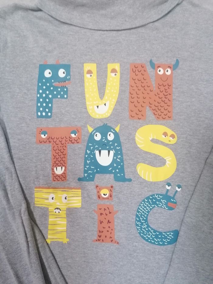 T-shirt sous-pull 🩶 col roulé Kiabi manches longues garçon 12 ans - photo numéro 3