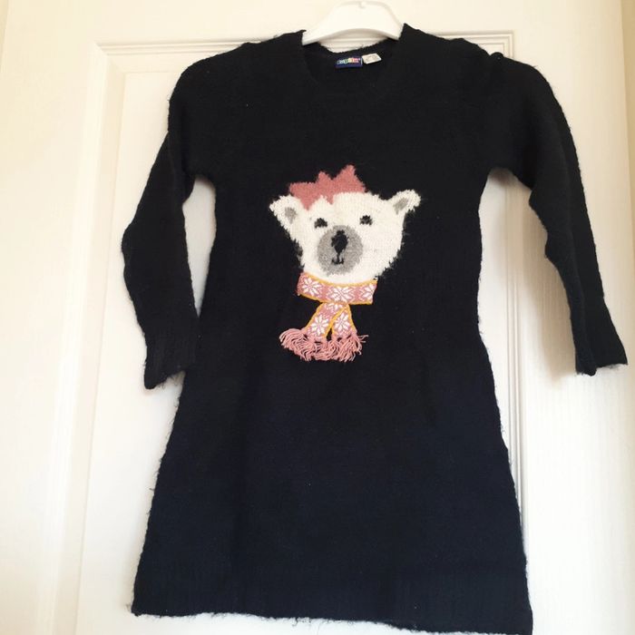 Pull fille Lupilu 4-6 ans bleu marine avec ourson - photo numéro 7