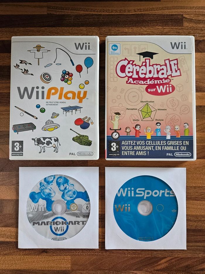 Nintendo Wii # Pack pour 4 Personnes Wii Sports , mario kart et autres # - photo numéro 5