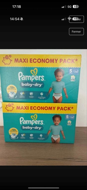 Pampers baby dry taille 5(12_17) kg