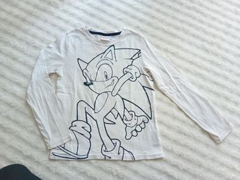 Tshirt ML sonic 7ans 🤍🩶
