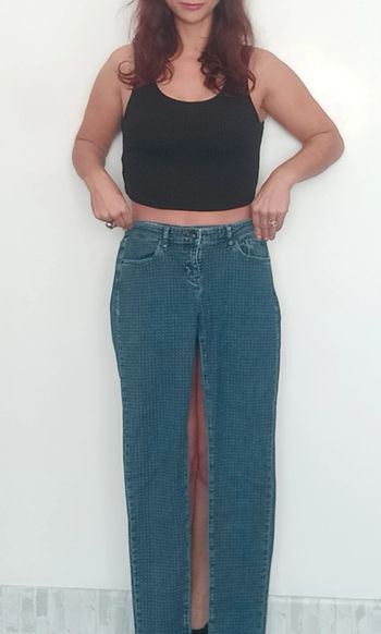 Jean skinny/ slim à motif taille 38